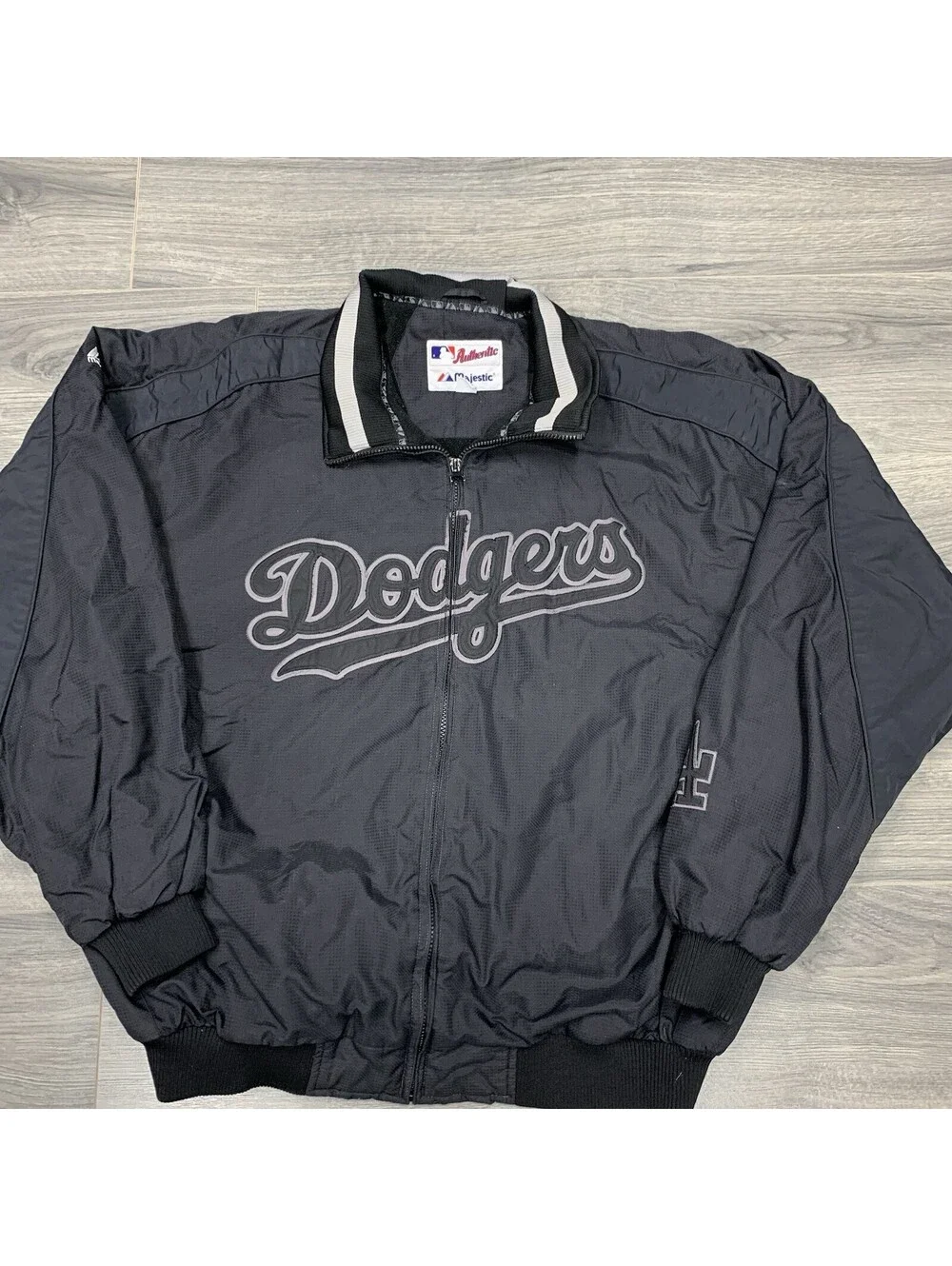 Vintage Majestic Los Angeles Dodgers Dugout Jacket XXL Rare Men’s Black Zip Up_2